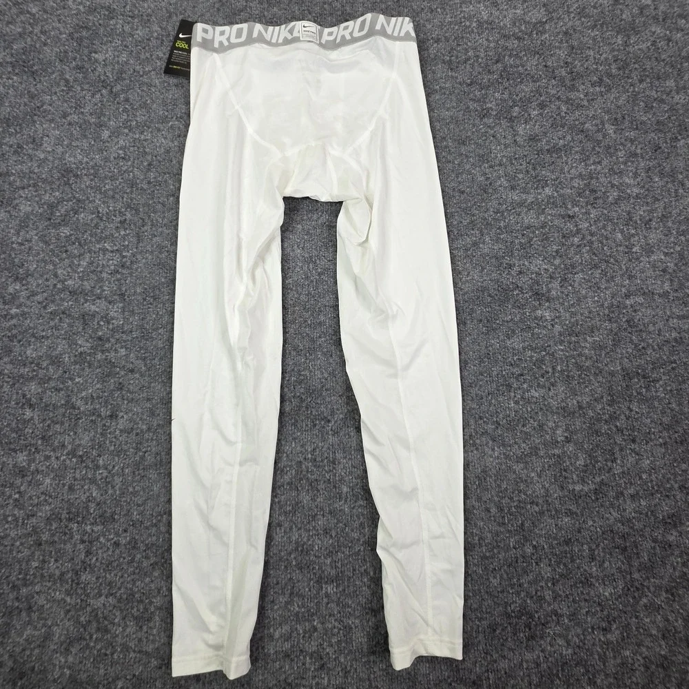 NWT Nike Pro compression training‎ Pants 703098-100 White long pants Mens Large